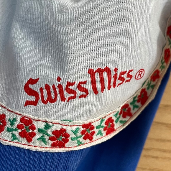 Swiss Miss Cloth Doll Blue Sleepy Eyes Blond Yarn Hair Braids Vinyl Face Cocoa - Picture 5 of 9